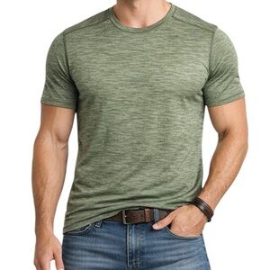 FILA SPORT Green Alloy Space Dye Shirt Sleeve Athletic Dr-Fit Shirt‎ Size XXL